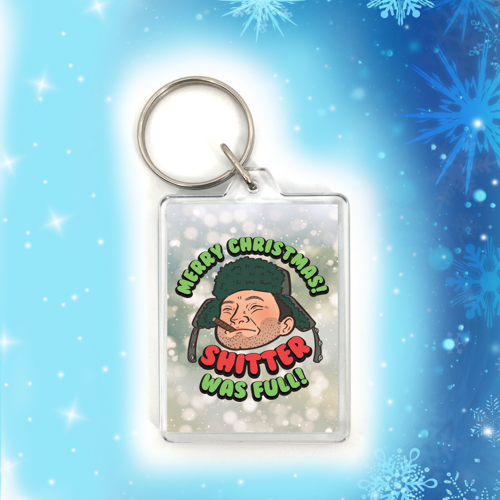 "Shitter Was Full" Christmas Vacation Movie Quote Holiday Key-Chain