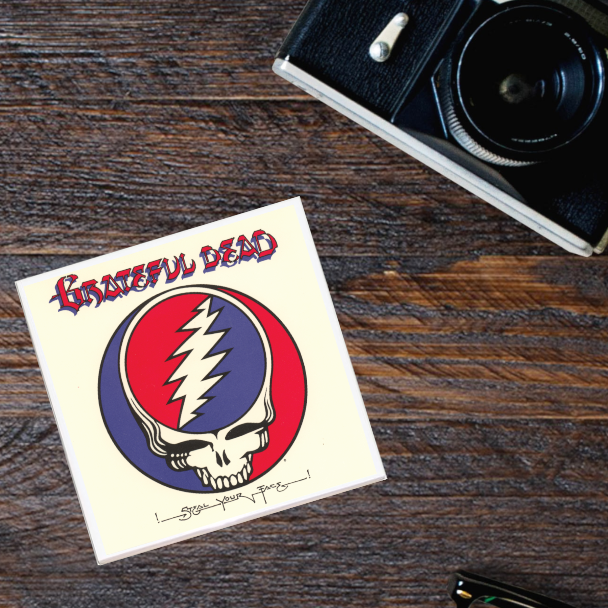 Grateful Dead 'Steal your Face' Album Coaster – Madcap & Co Grateful Dead 'Steal your Face' Album Coaster – Madcap & Co