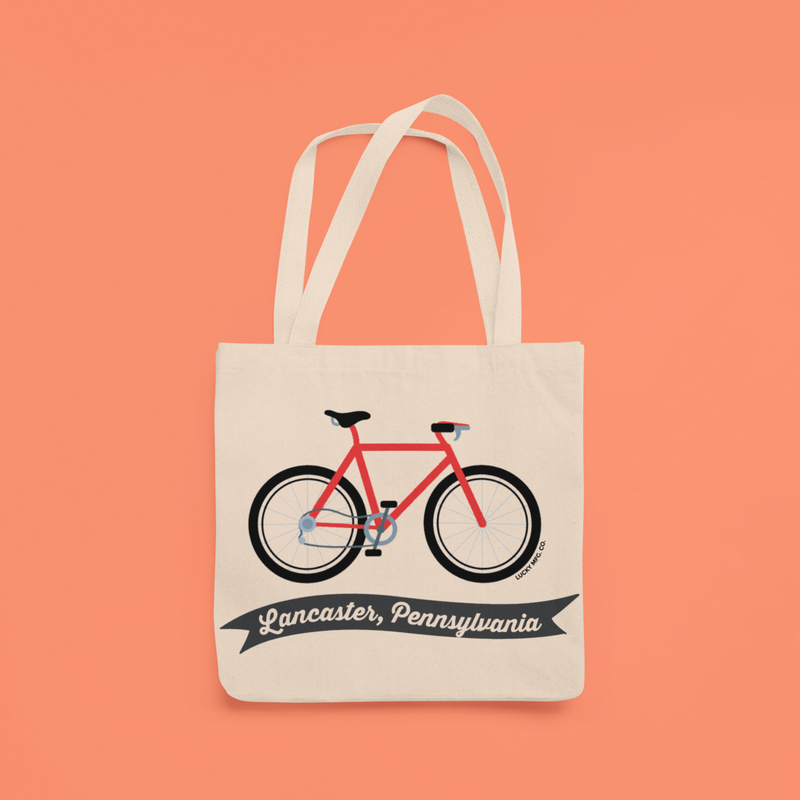 Downtown Lancaster Bicycle Tote Bag